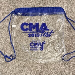 Clear CMA Fest Drawstring Bag